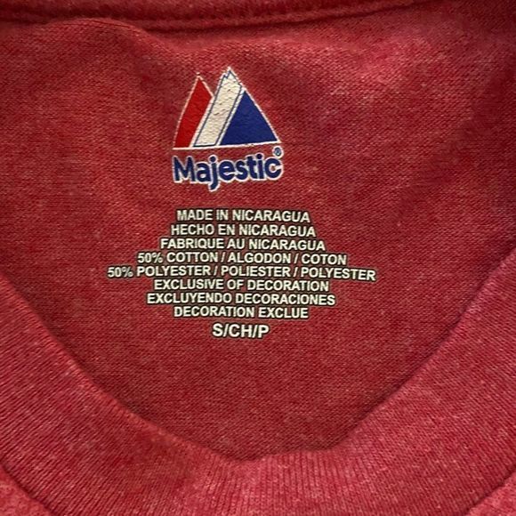🌿4/$35 🌿MAJESTIC Red Washington National Tee - Picture 6 of 7